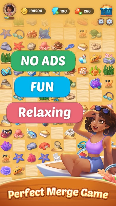 Seaside Escape Merge Story official store screenshot 3