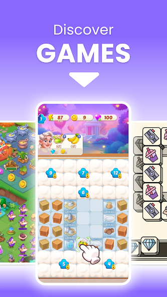 Game discovery feed screenshot from the official store listing